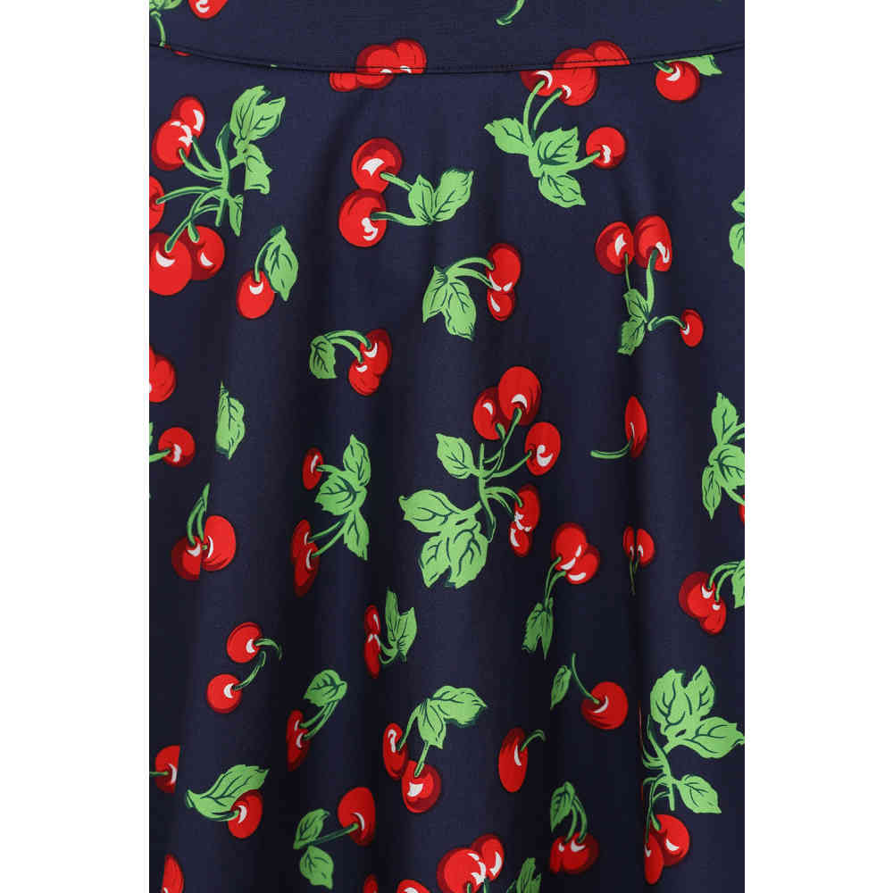 Banned - Cary Cherry Swing Skirt - Blue